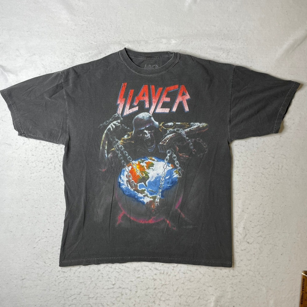 Slayer Graphic T-Shirt Mens MD Black North American Intourvention Band Tee